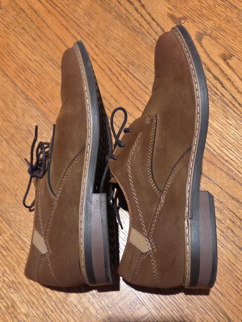 Kids Brown Lace-Up Casual Dress Shoes Sz 4